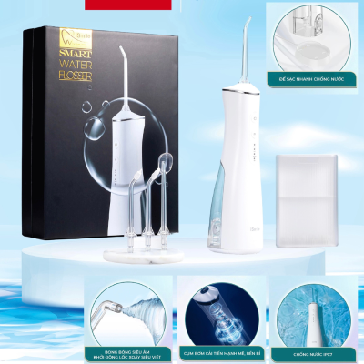 Máy Tăm Nước iSmile ES1W - Sạc Không Dây - Công Nghệ Siêu Âm - Bảo Hành 01 đổi 01 - Chính Hãng iSmile Việt Nam