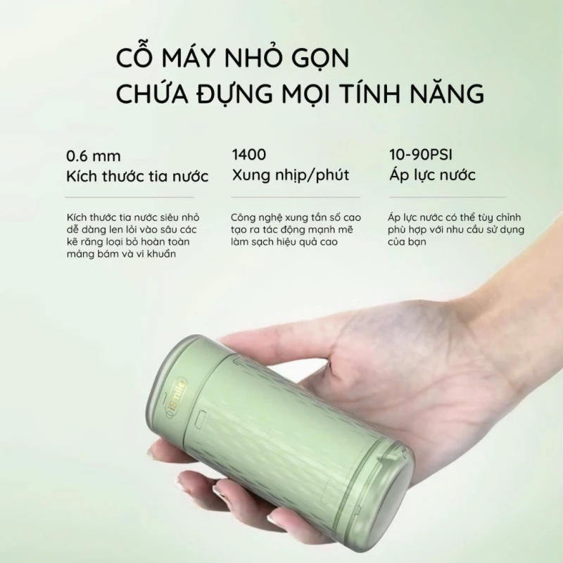 Máy Tăm Nước iSmile ES10 - Kết Hợp Rửa Mũi - Bảo Hành 18 Tháng - 01 Đổi 01 - Công Nghệ Siêu Âm - Vệ Sinh Răng, Miệng
