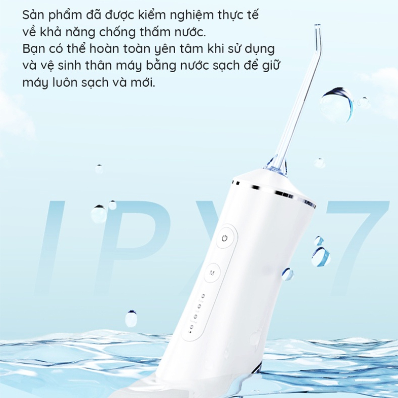 Máy Tăm Nước iSmile ES1W - Sạc Không Dây - Công Nghệ Siêu Âm - Bảo Hành 01 đổi 01 - Chính Hãng iSmile Việt Nam